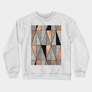 Concrete and Copper Triangles Crewneck Sweatshirt